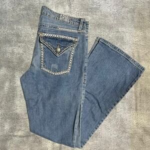 Y2k Cruel Embroidered Bootcut Jeans